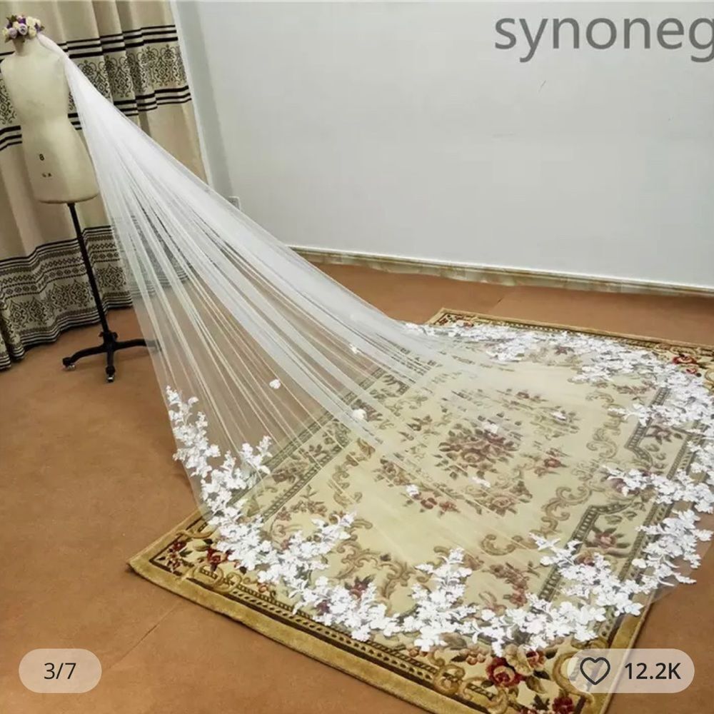 NEW Bridal Veil WHITE - Picture 3 of 8